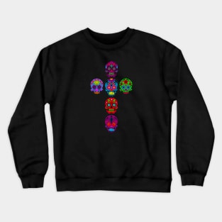 Sugar Skull Cross Crewneck Sweatshirt